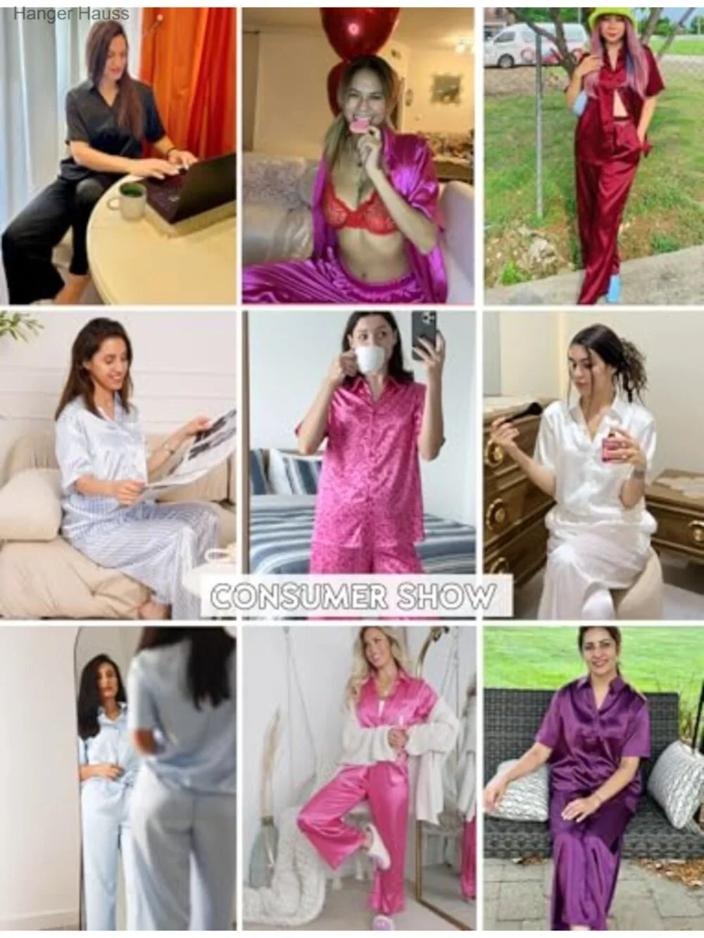 Silk Pajamas for Women 2 Piece Set Button Down Sleepwear Lounge